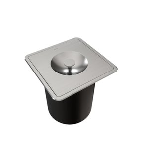 lixeira para cozinha de embutir quadrada 6l inox escovado docol 1