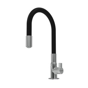 torneira flexivel de bancada motion preto e cromado zagonel 1